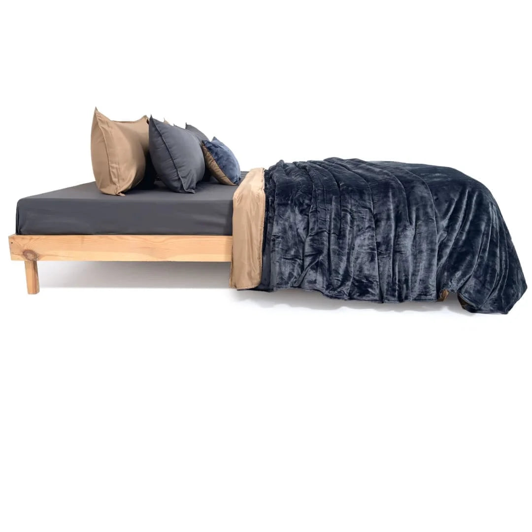 Zarf Premium AC Dohar With Two Pillow Covers & One Breakfast Cushion Cover - Blackstone