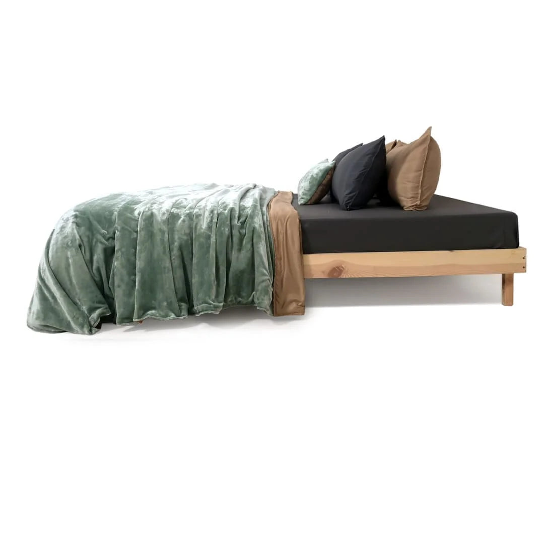 Zarf Premium AC Dohar With Two Pillow Covers & One Breakfast Cushion Cover - Greenstone