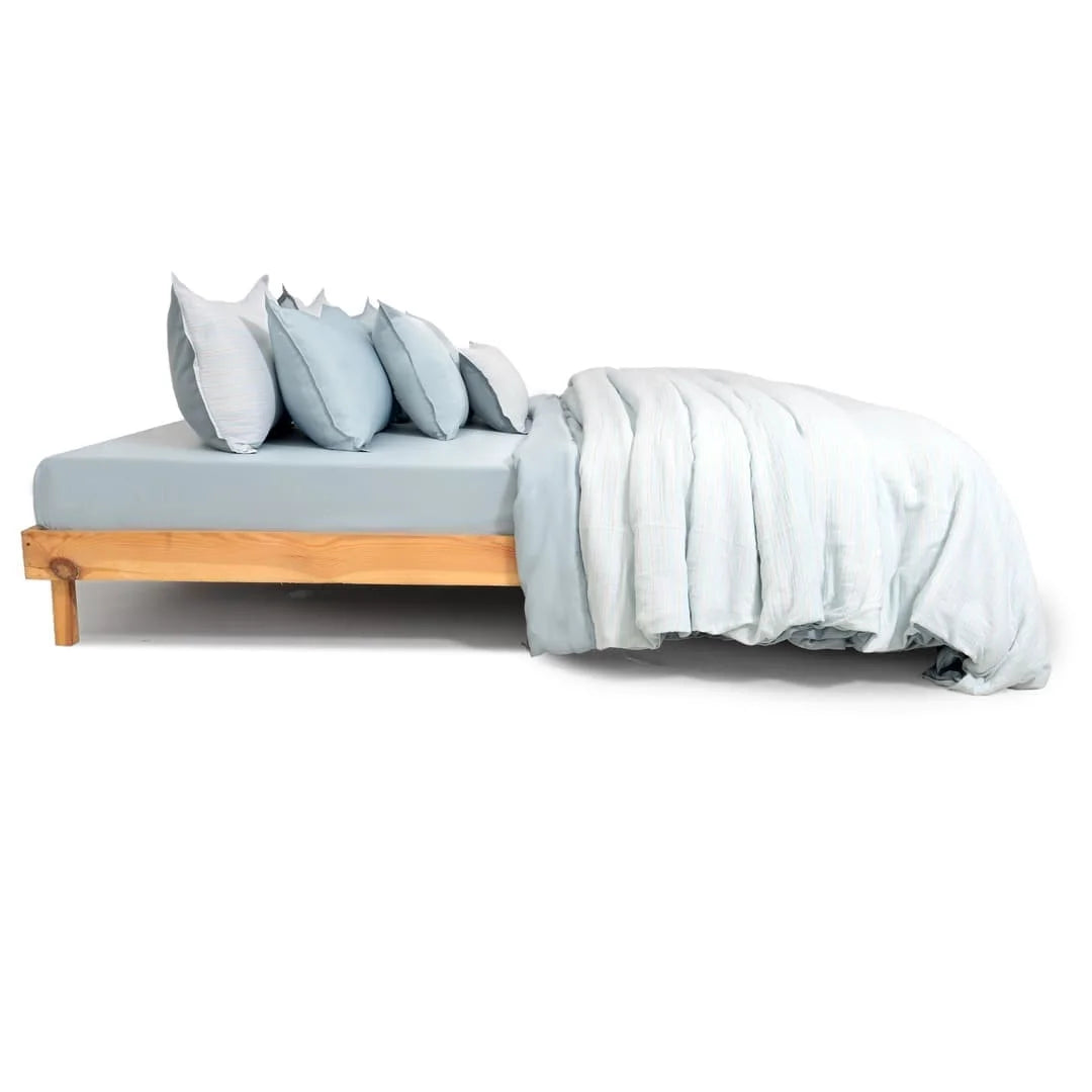 Linen Blend AC Comforter With 2 Pillow Cases and 1 Breakfast Pillow - Mirelle