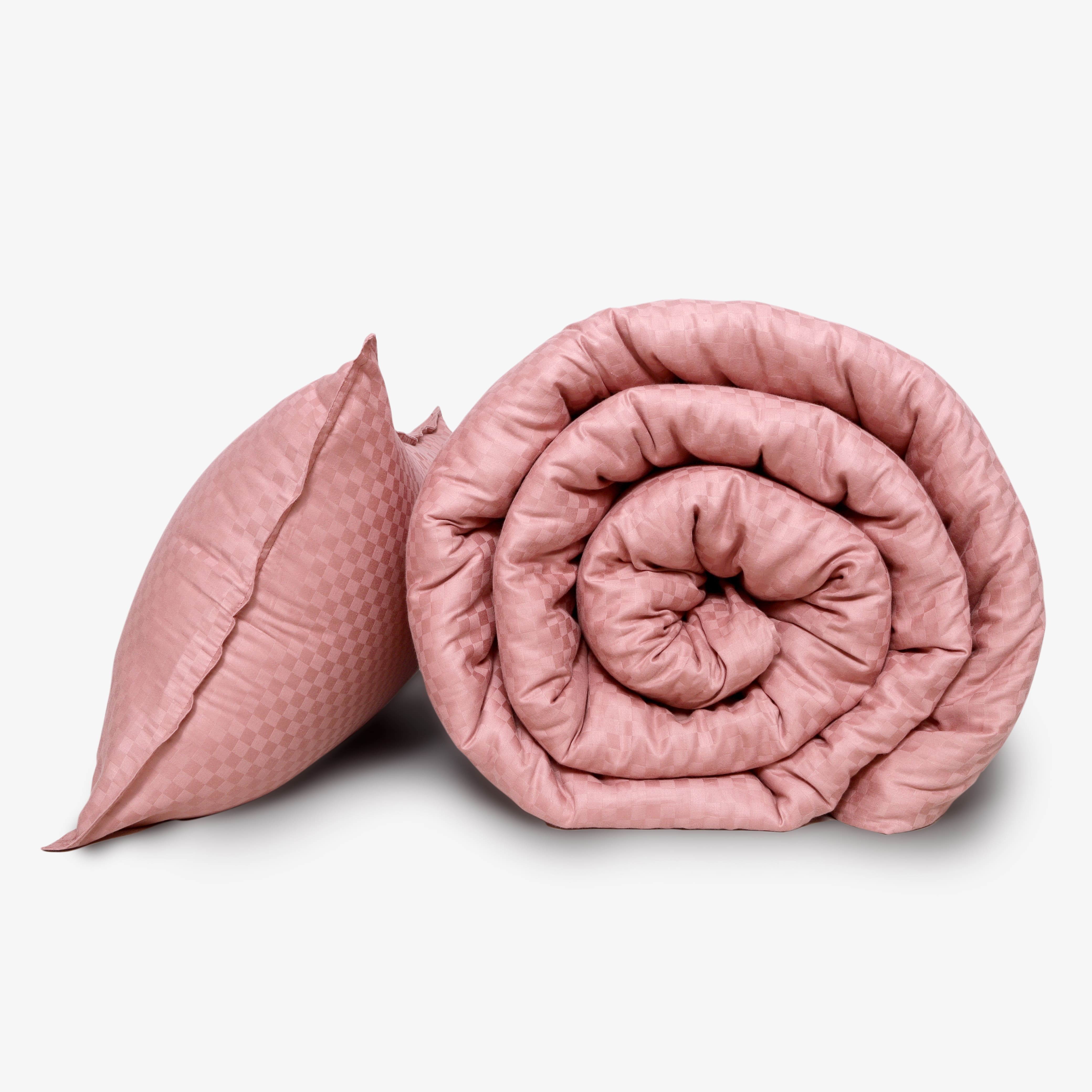 ZARF Egyptian Cotton Comforter With 2 Pillowcases & 2 Cushion Covers - Petal