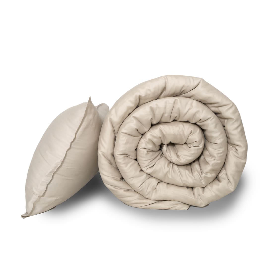 Zeries Egyptian Cotton Bedsheets With 2 Pillow Cases & 2 Cushion Covers - Shell