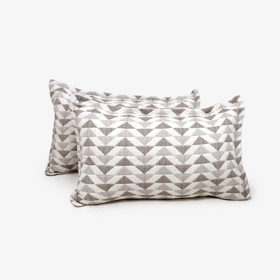 Zarf California King Size Plush Cotton AC Blanket With 2 Pillow Cases - Celestial Grey