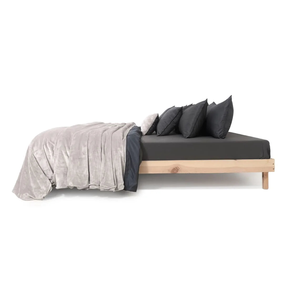 Zarf Premium AC Dohar With Two Pillow Covers & One Breakfast Cushion Cover - Greystone