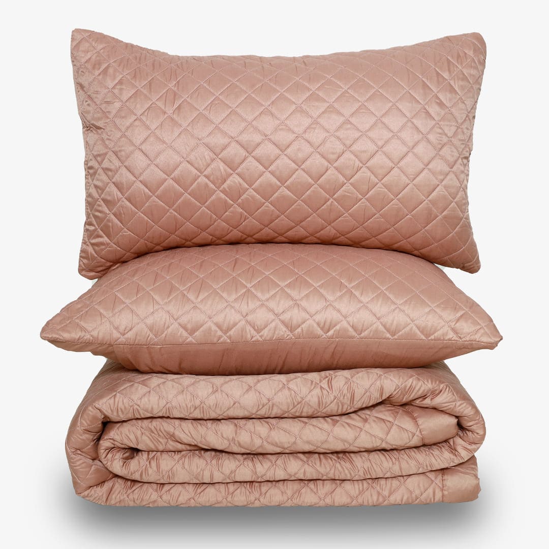 Zarf California King Size AC Comforters With 2 Pillow Cases & 2 Cushion Covers - Sakura