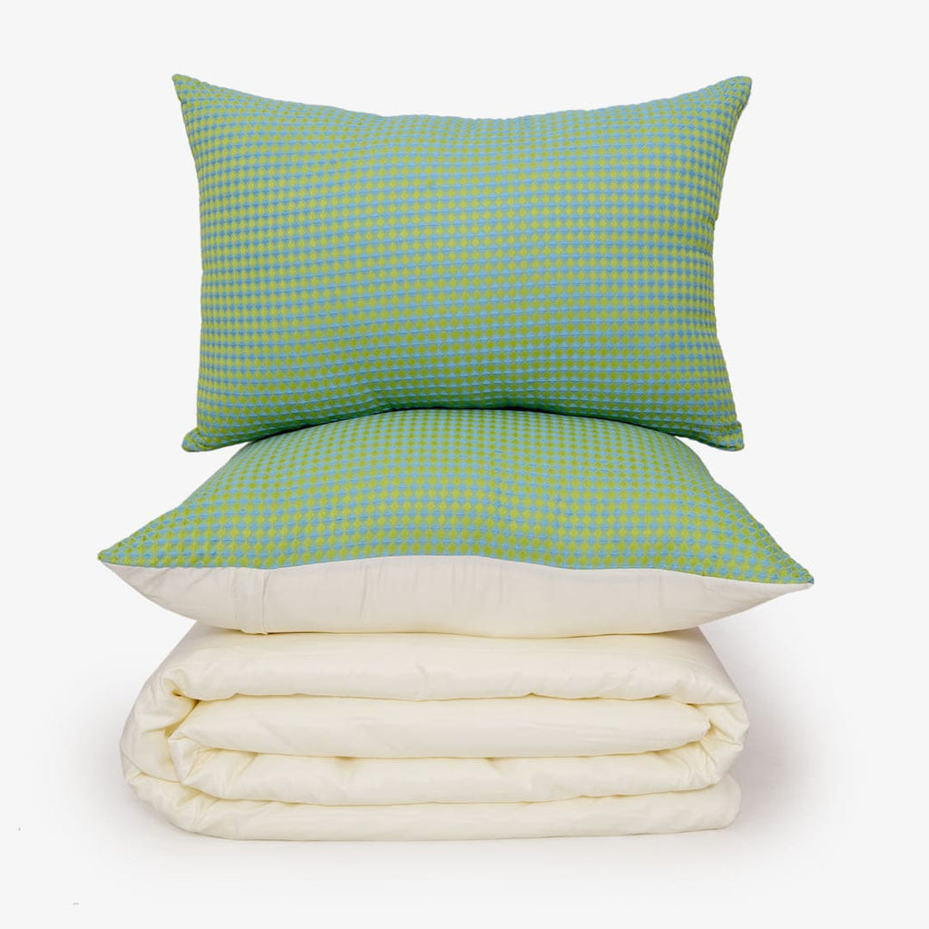 ZARF Italian Staple Weave Comforter With 2 Designer Pillow Cases 1 Breakfast Cushion Cover - Zyra