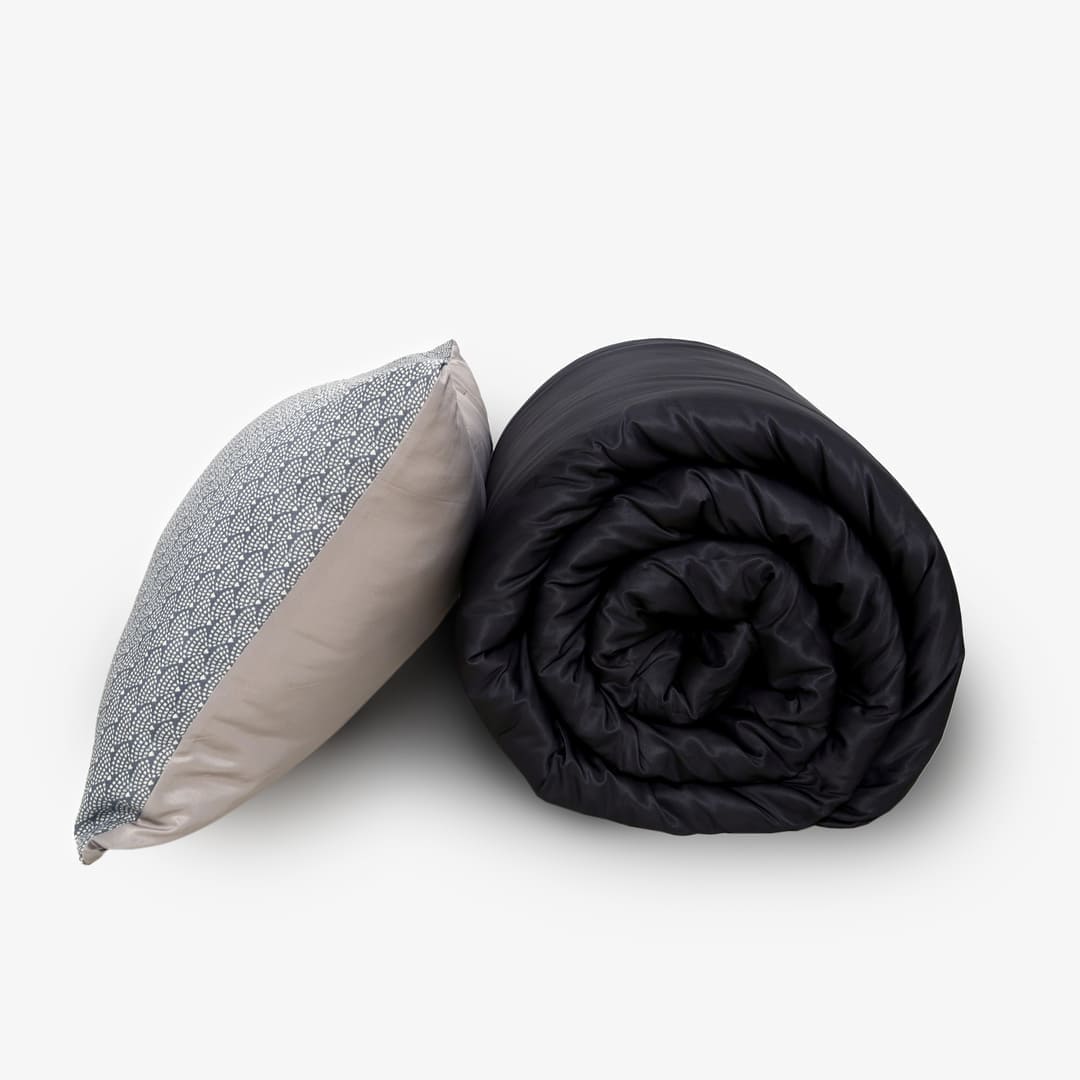 Zarf Italian Staple Weave Bedding Set Of 7- Kuro