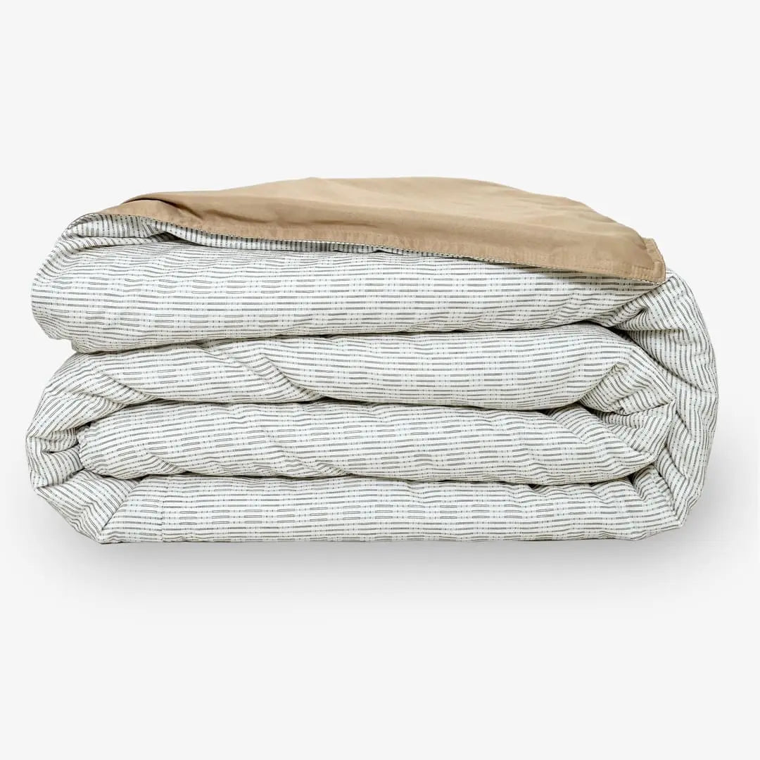 Linen Blend AC Comforter With 2 Pillow Cases and 1 Breakfast Pillow - Arctic