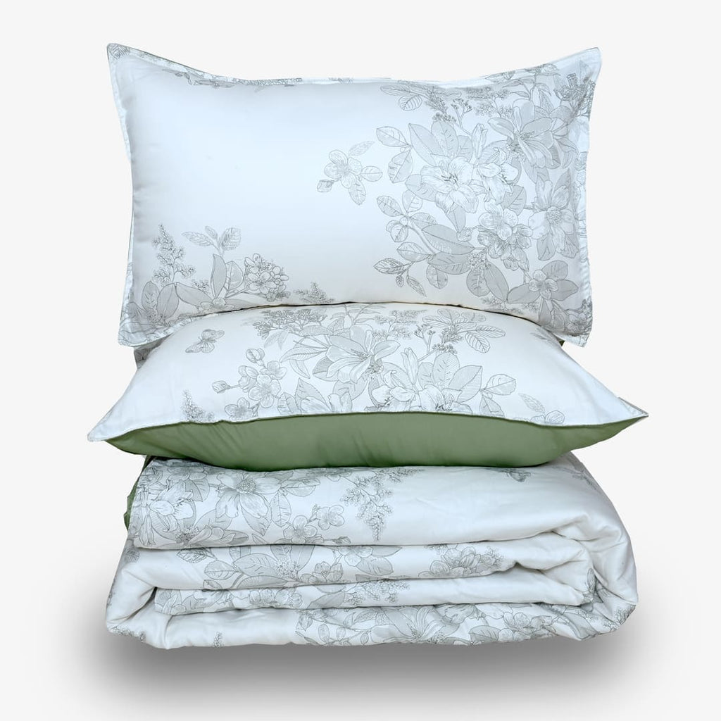 Zarf AC Comforter With 2 Pillow Cases and 1 Breakfast Pillow - Willow
