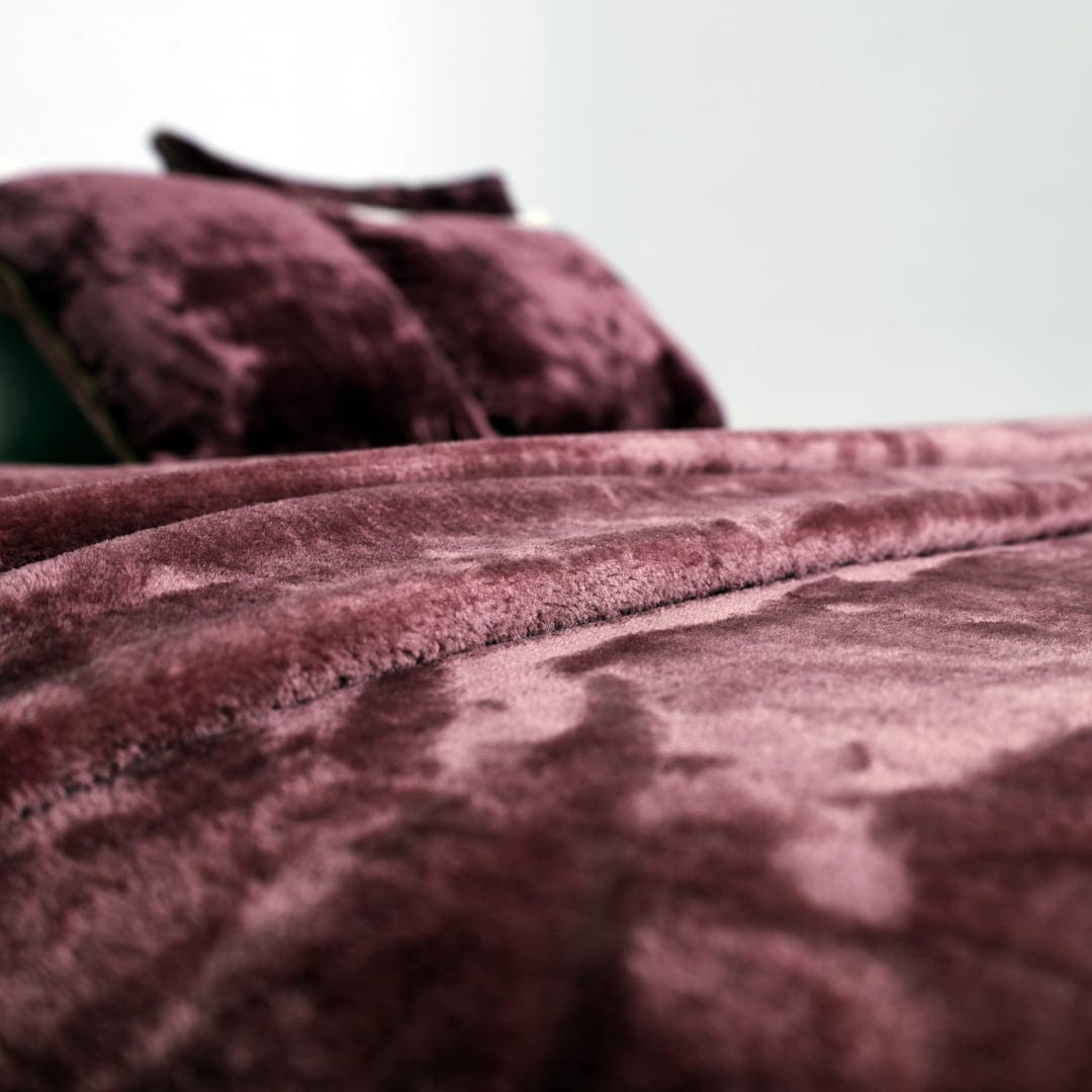 Zarf All-Season Premium AC Blanket With Two Cushion Covers - Mulberry