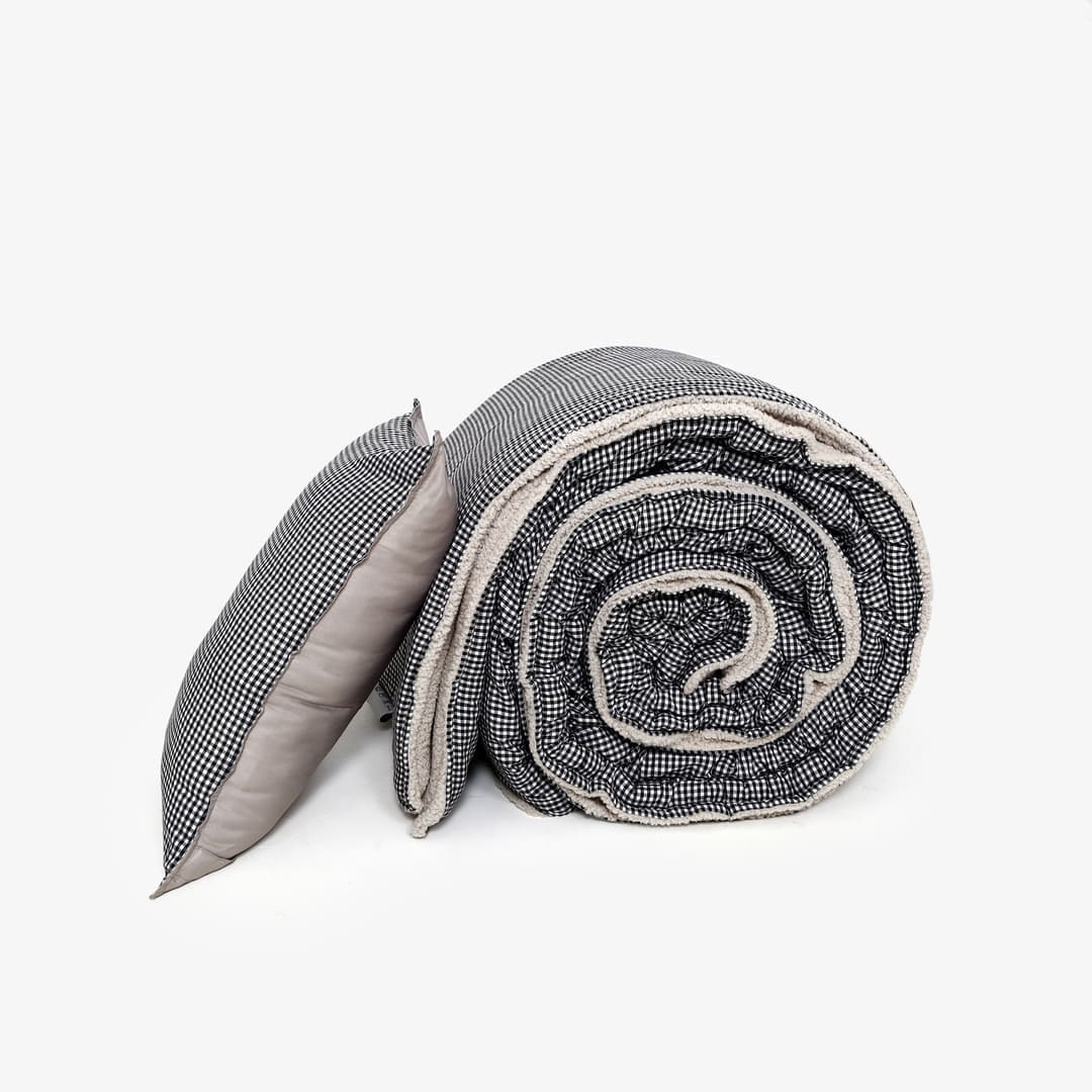 Zarf California King Size Reversible Quilt  - Oxford