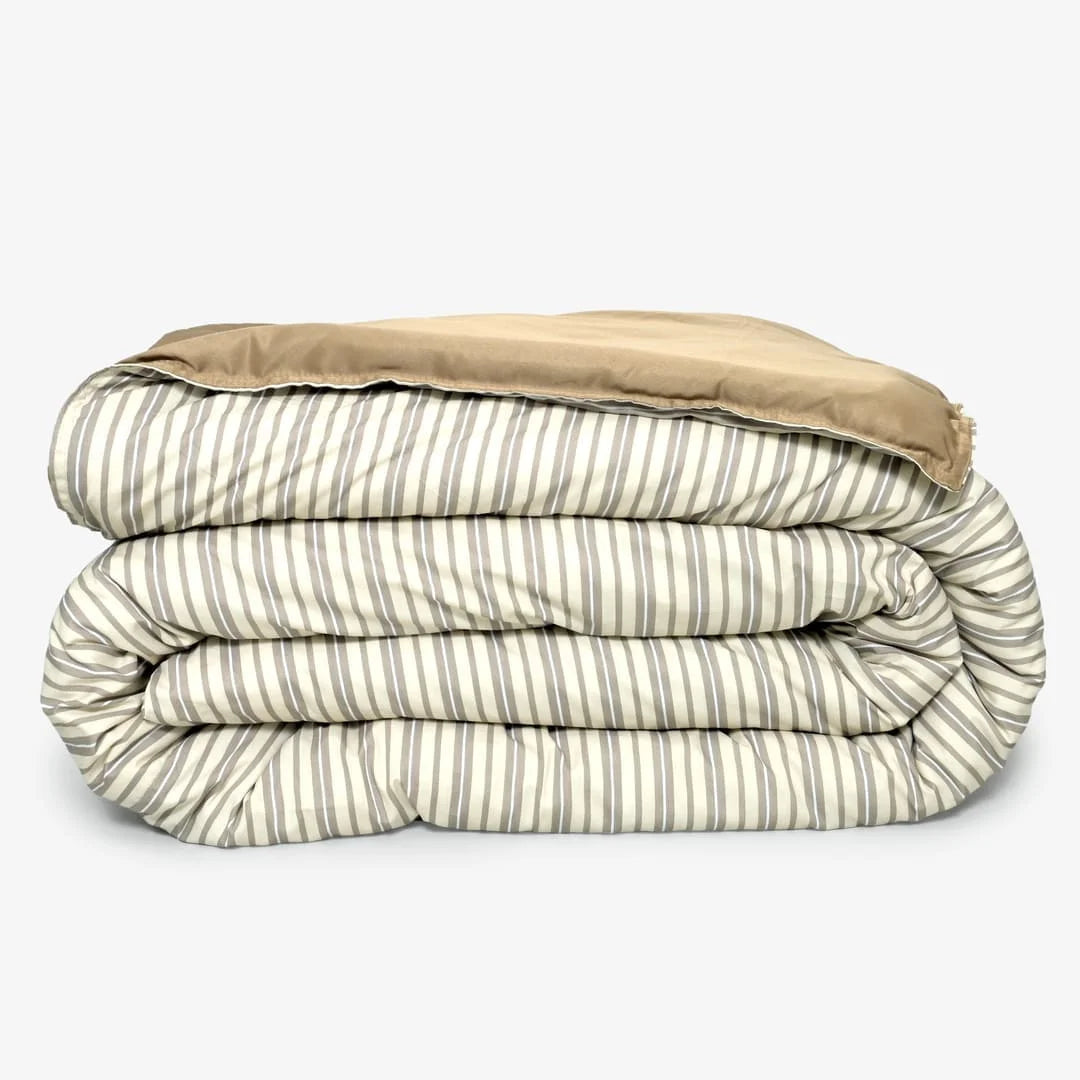 Linen Blend AC Comforter With 2 Pillow Cases and 1 Breakfast Pillow - Vesper