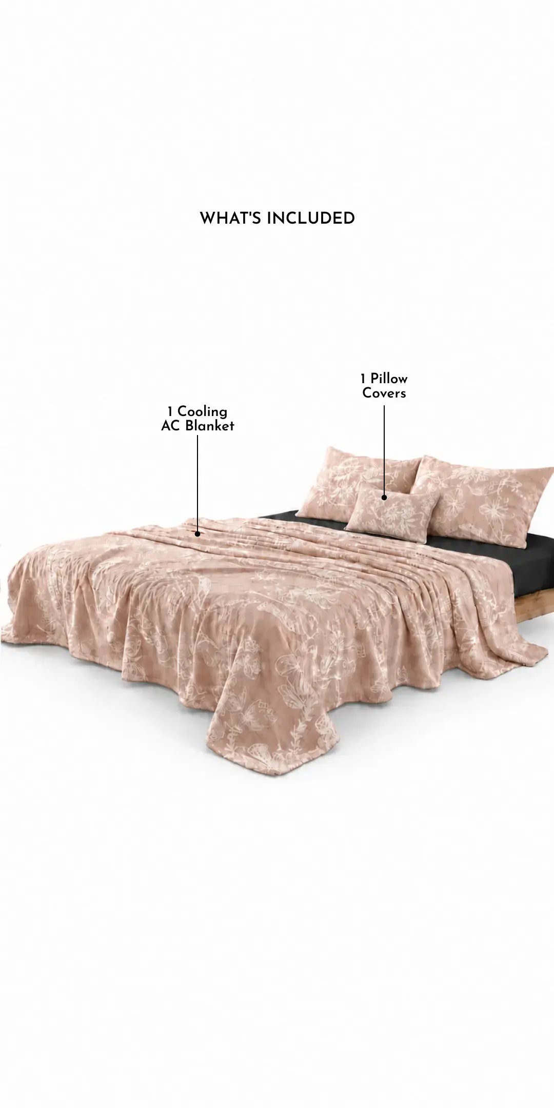 Zarf Plush Baby Size AC Blanket With One Pillow Cover - Candyfloss
