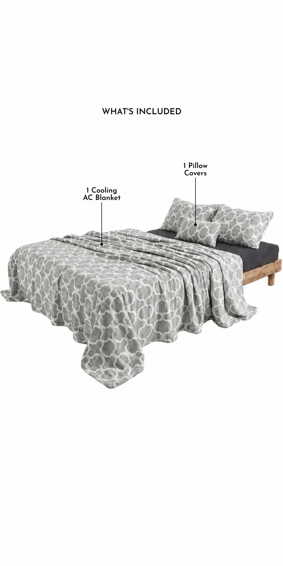Zarf Plush Baby Size AC Blanket With One Pillow Cover - Earthveil