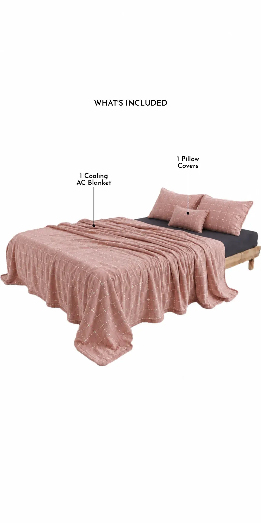 Zarf Plush Baby Size AC Blanket With One Pillow Cover - Bloomist