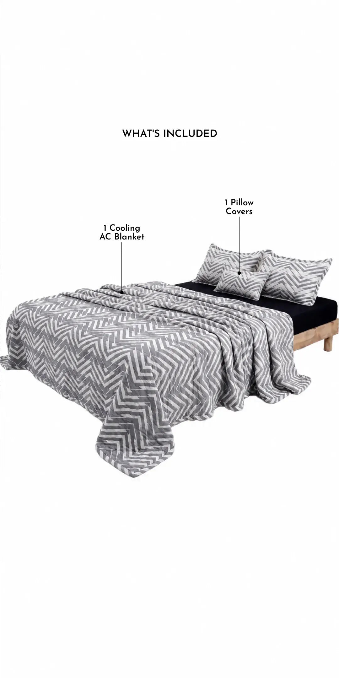 Zarf Plush Baby Size AC Blanket With One Pillow Cover - Sapphire