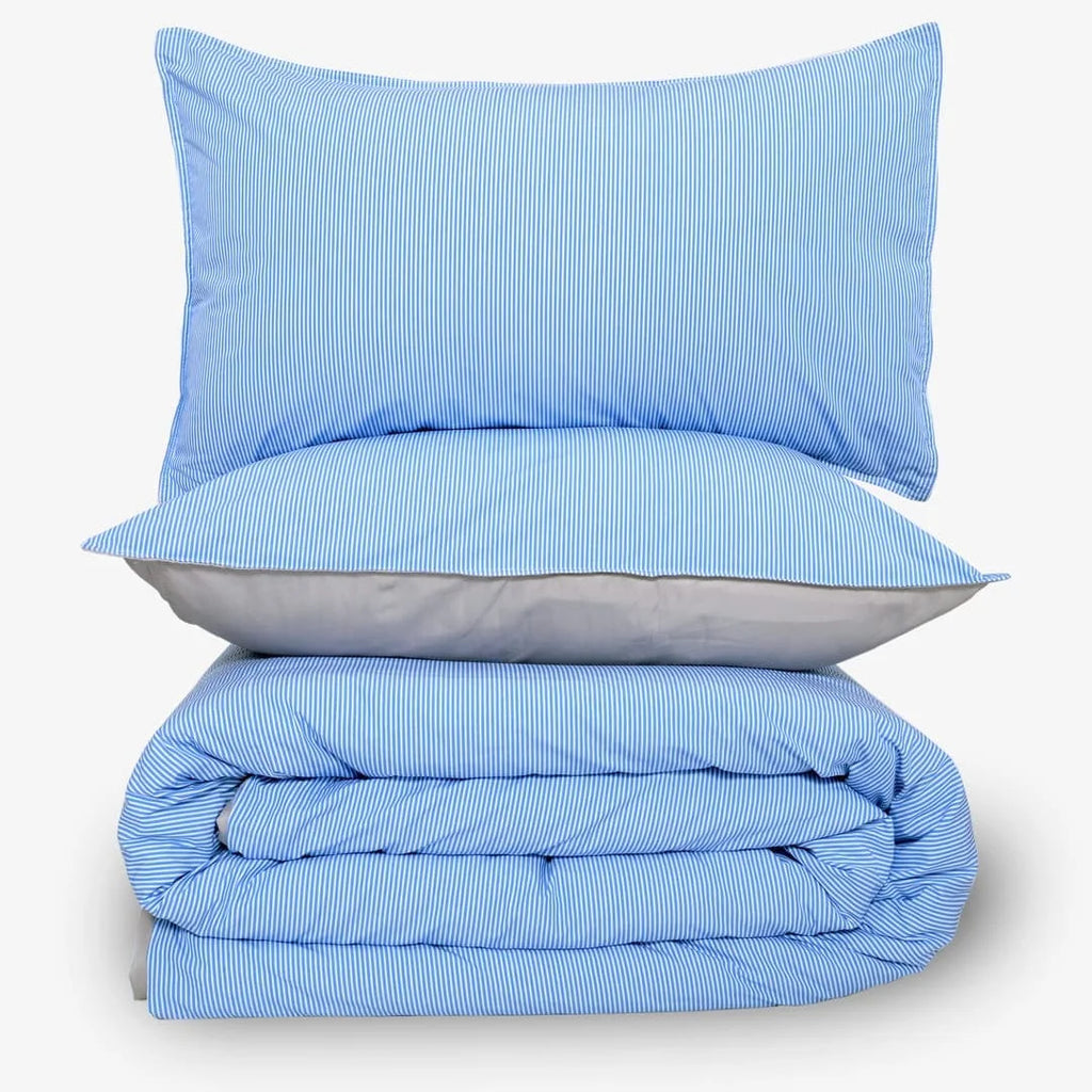 Linen Blend AC Comforter With 2 Pillow Cases and 1 Breakfast Pillow - Tranquil