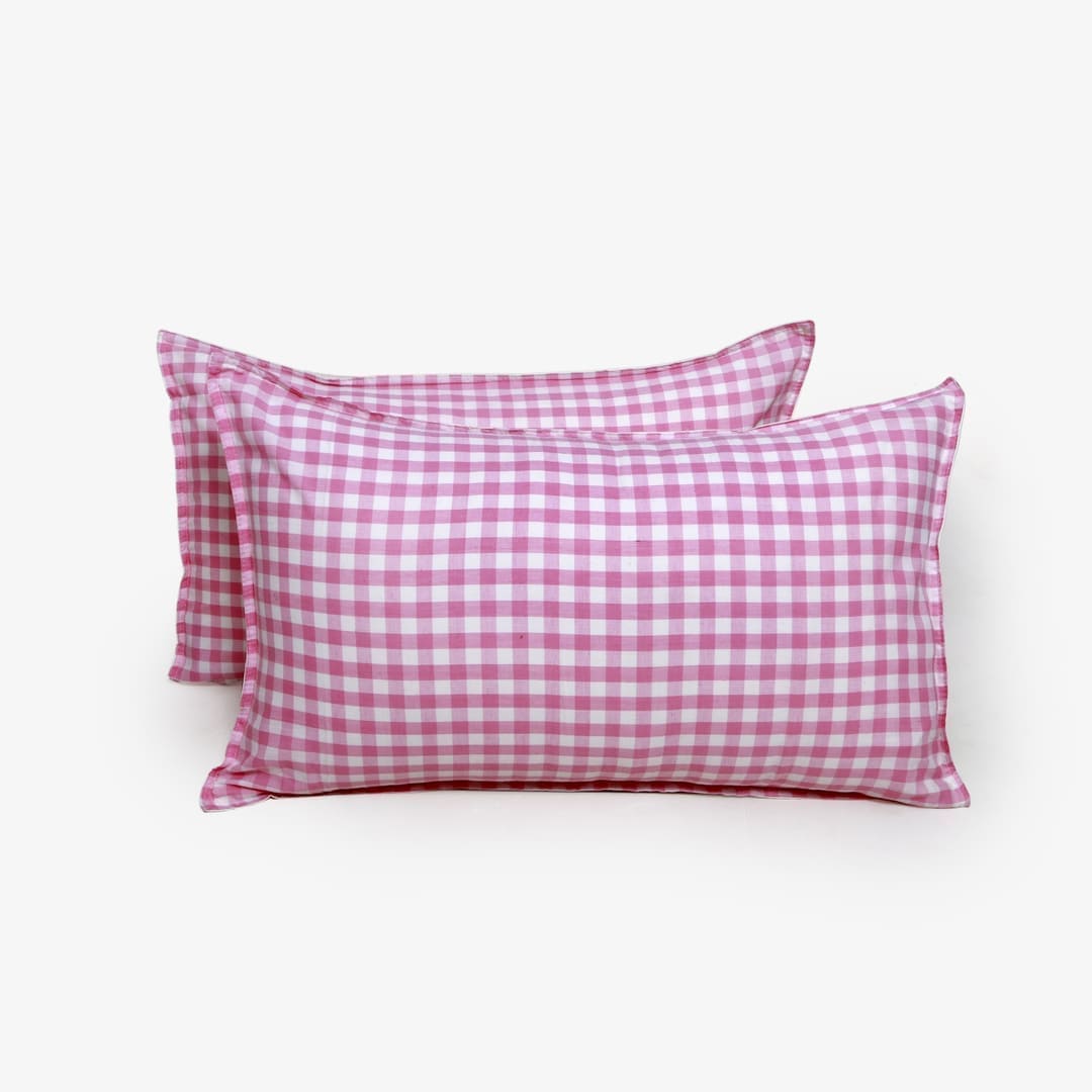 Linen Blend AC Comforter With 2 Pillow Cases and 1 Breakfast Pillow - Poppy