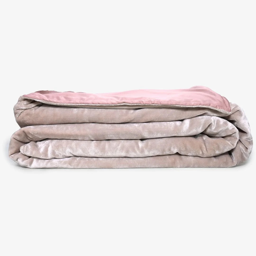 Zarf Premium AC Dohar With Two Pillow Covers & One Breakfast Cushion Cover - Pinkstone