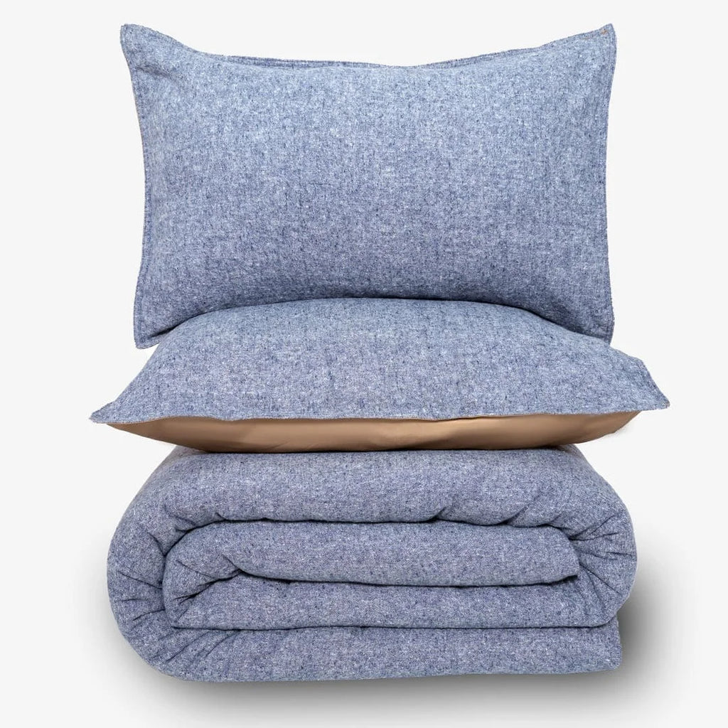 Linen Blend AC Comforter With 2 Pillow Cases and 1 Breakfast Pillow - Fleck