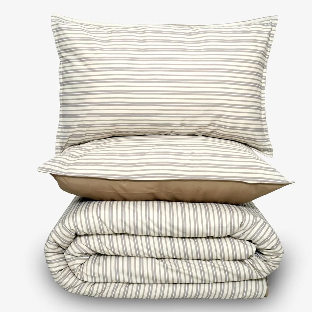 Linen Blend AC Comforter With 2 Pillow Cases and 1 Breakfast Pillow - Vesper