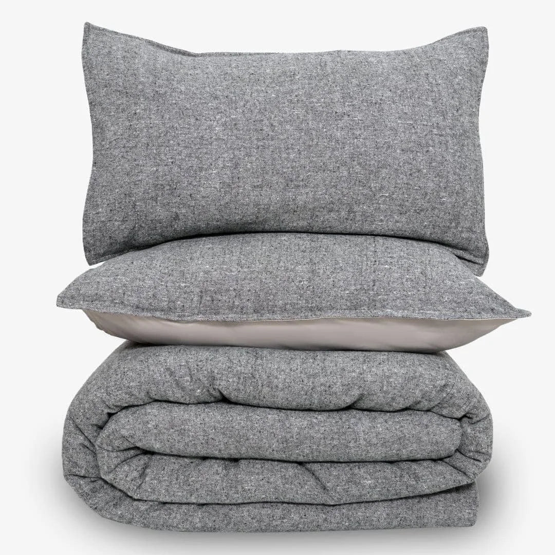 Linen Blend AC Comforter With 2 Pillow Cases and 1 Breakfast Pillow - Harbour