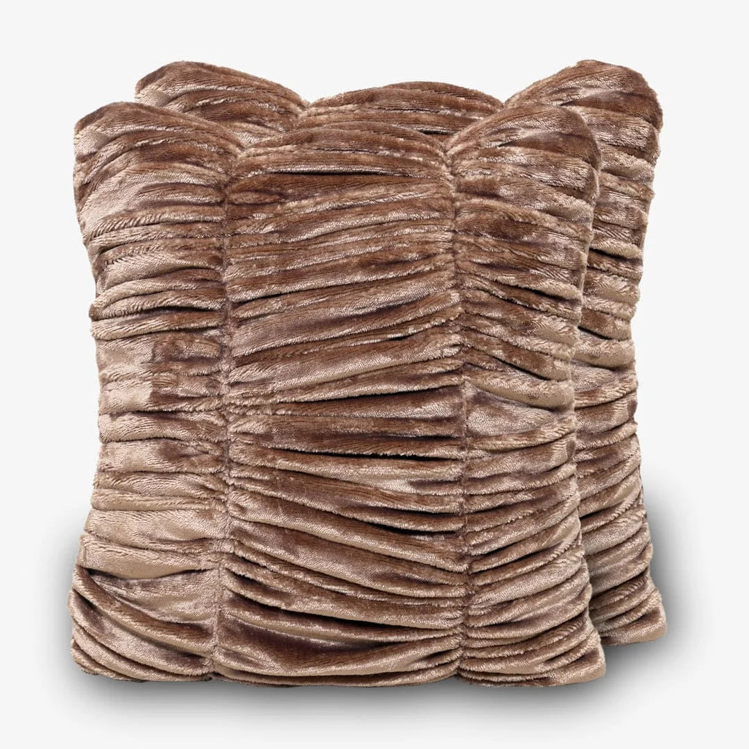 Zarf California King Size Reversible Quilt With 2 Cushion Covers - Cedar