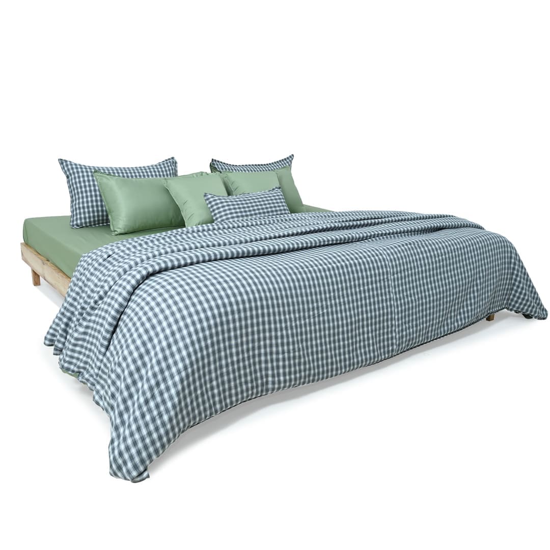 Zarf Linen Blend Bedding Set Of 9 - Nordic