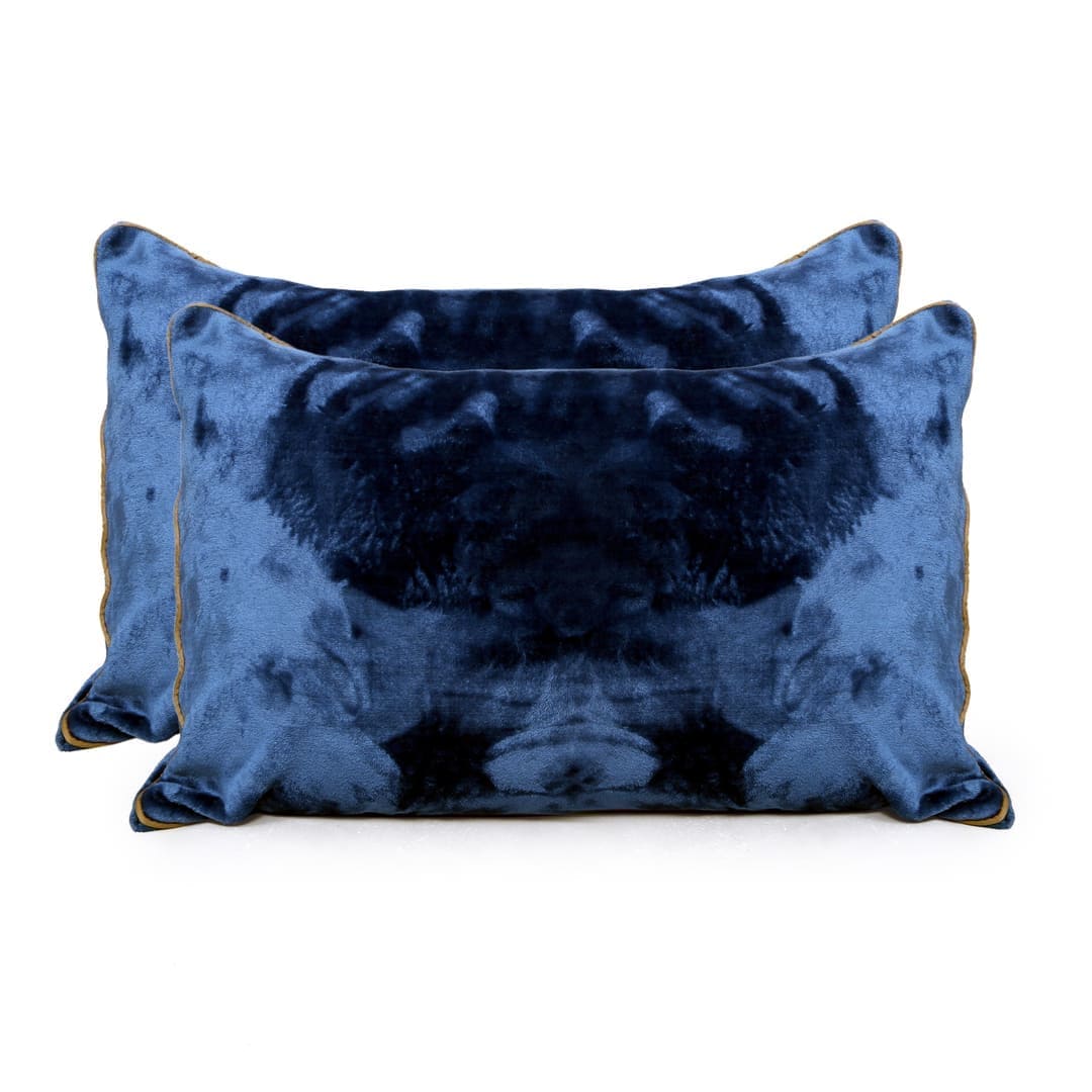 Zarf All-Season Premium AC Blanket With Two Pillow Covers & Two Cushion Covers - Cobalt