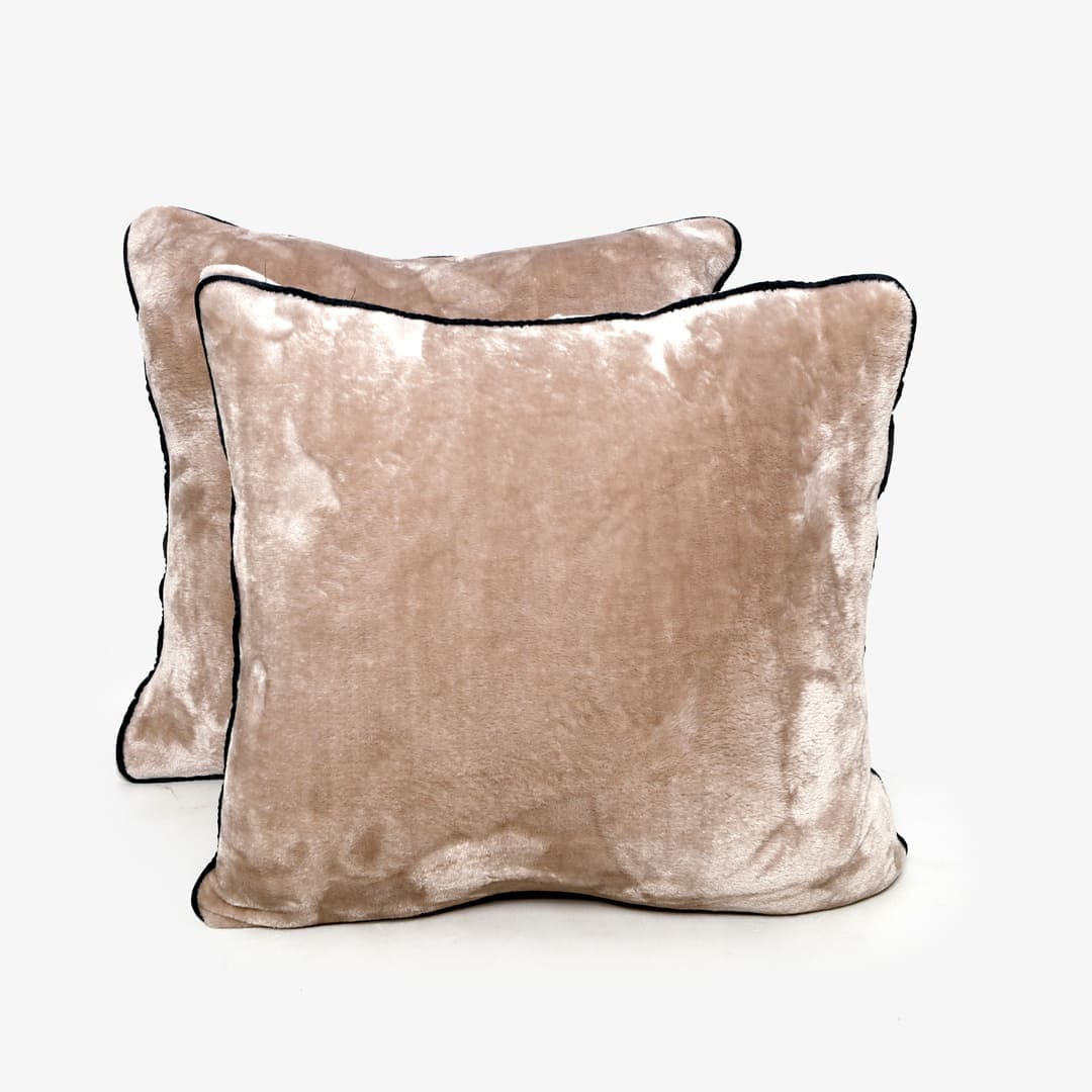 AC Blanket Cushion Covers-Set of 2 - Ecru