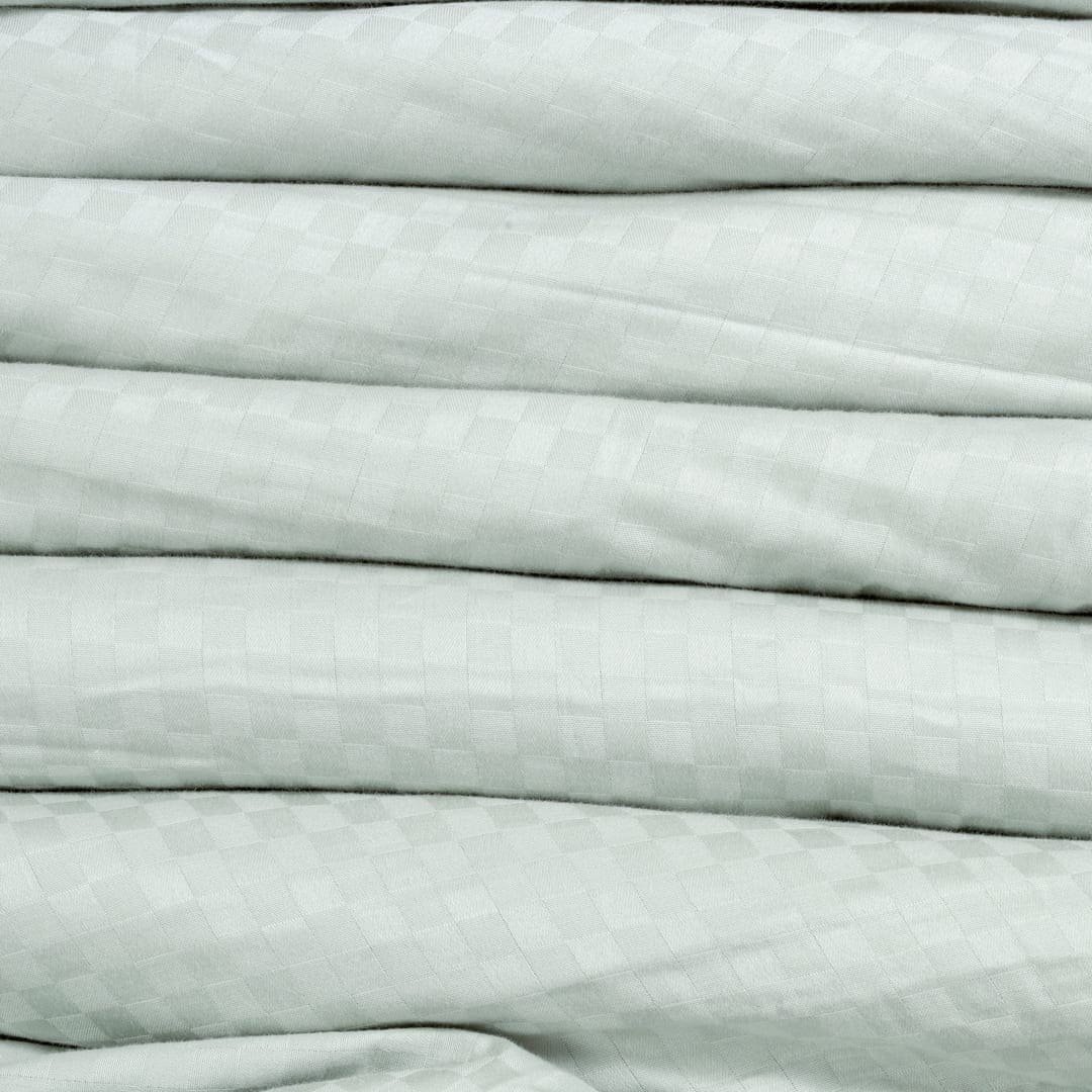 Zeries Egyptian Cotton Jacquard Bedsheets With 2 Pillow Cases & 2 Cushion Covers - Azure
