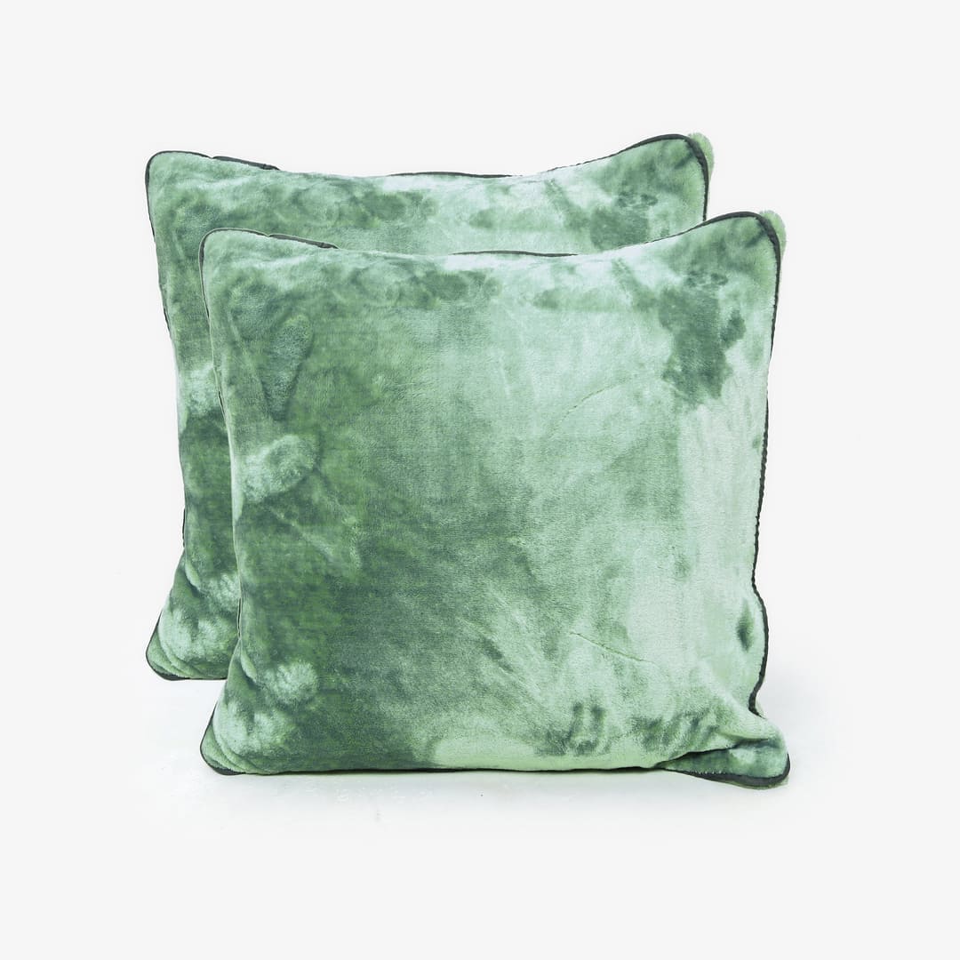 AC Blanket Cushion Covers-Set of 2 - Eucalyptus