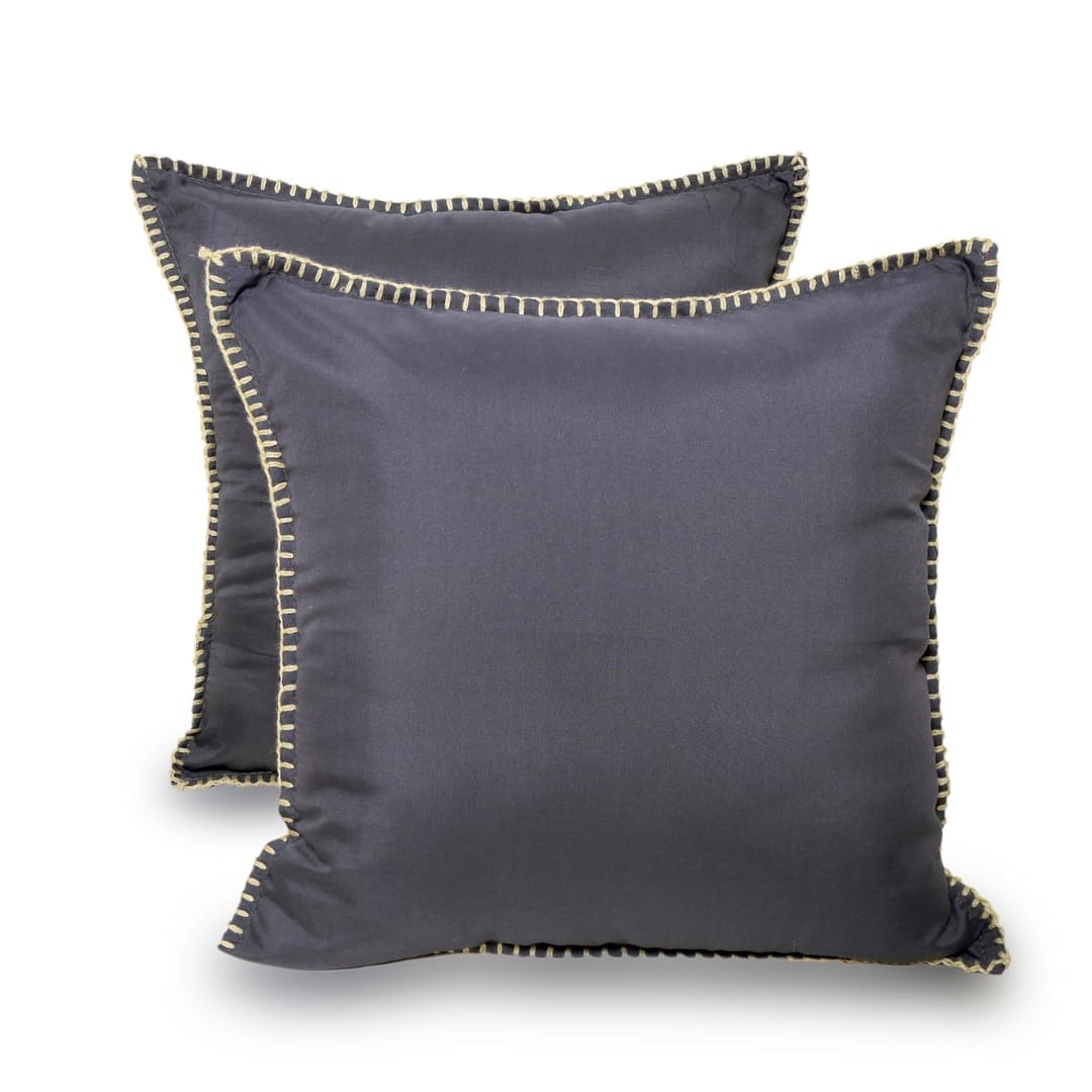 Zarf California King Size AC Comforters With 2 Pillow Cases & 2 Cushion Covers - Dark Grey