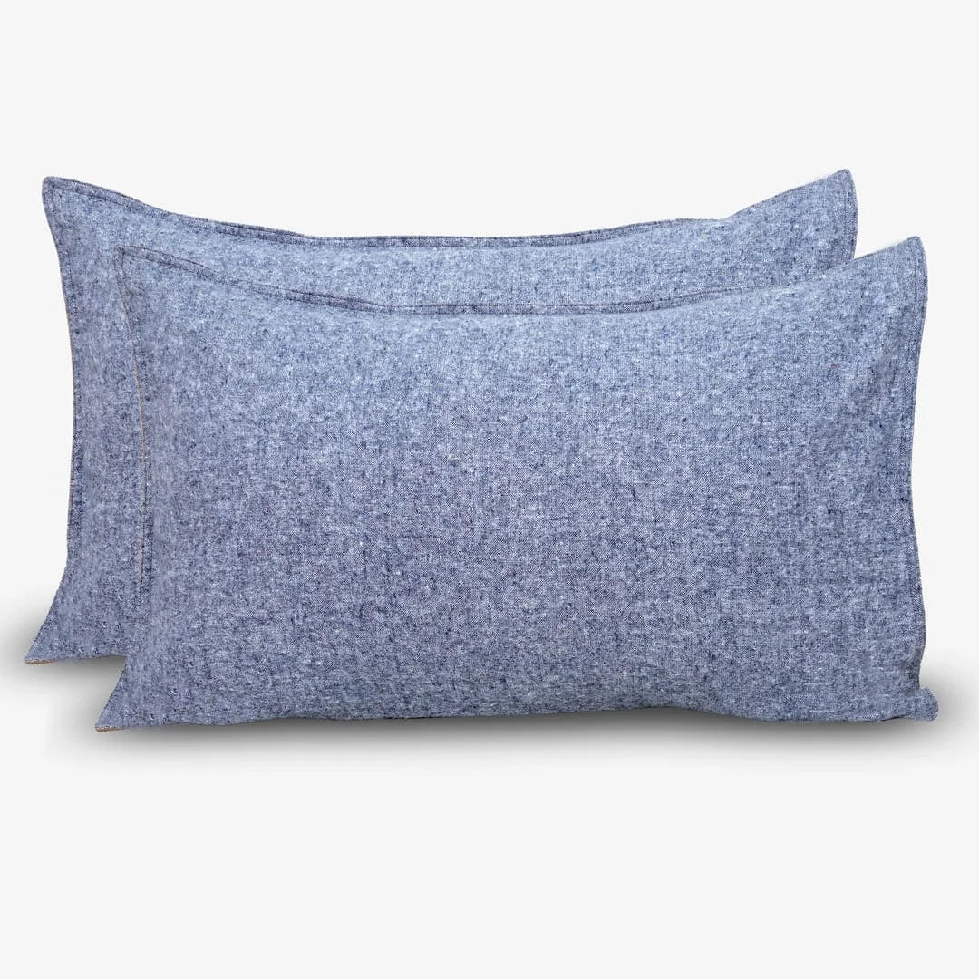 Linen Blend AC Comforter With 2 Pillow Cases and 1 Breakfast Pillow - Fleck