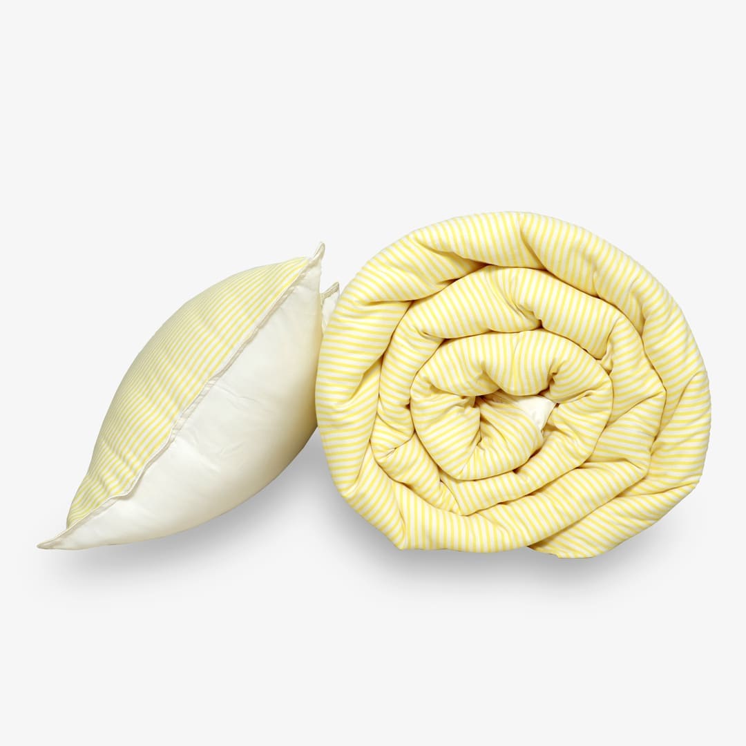 Zarf Linen Blend Bedding Set Of 9 - Limone