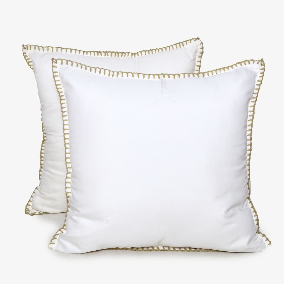 Zarf California King Size AC Comforters With 2 Pillow Cases & 2 Cushion Covers - Pearl