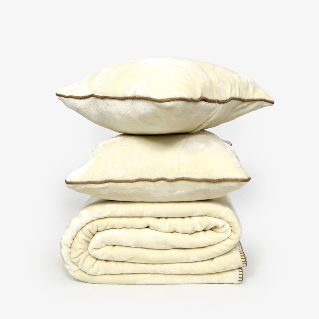 Zarf All-Season Premium AC Blanket With Two Pillow Covers & Two Cushion Covers - Daisy