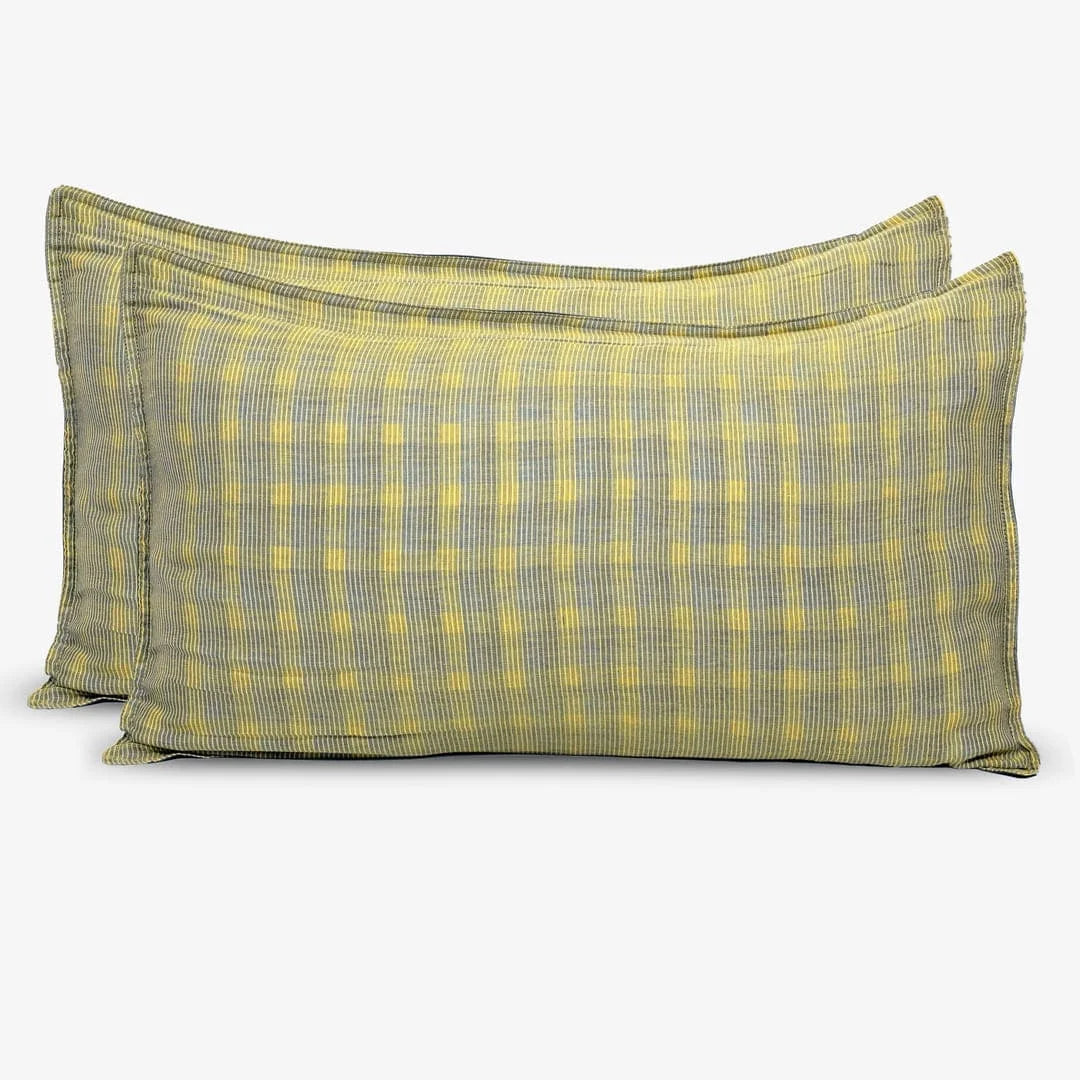 Linen Blend AC Comforter With 2 Pillow Cases and 1 Breakfast Pillow - Vireo