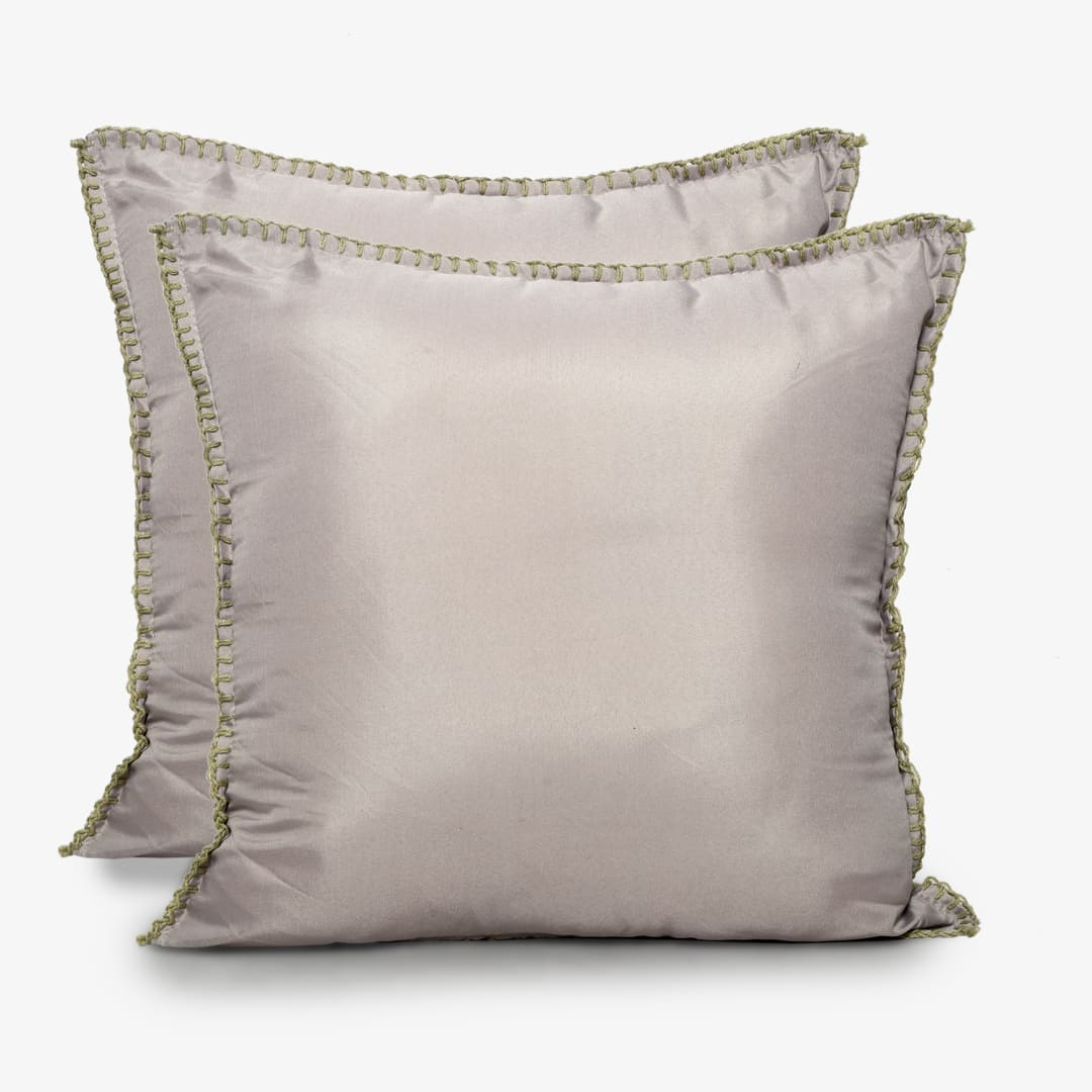 Zarf California King Size AC Comforters With 2 Pillow Cases & 2 Cushion Covers - Light Grey