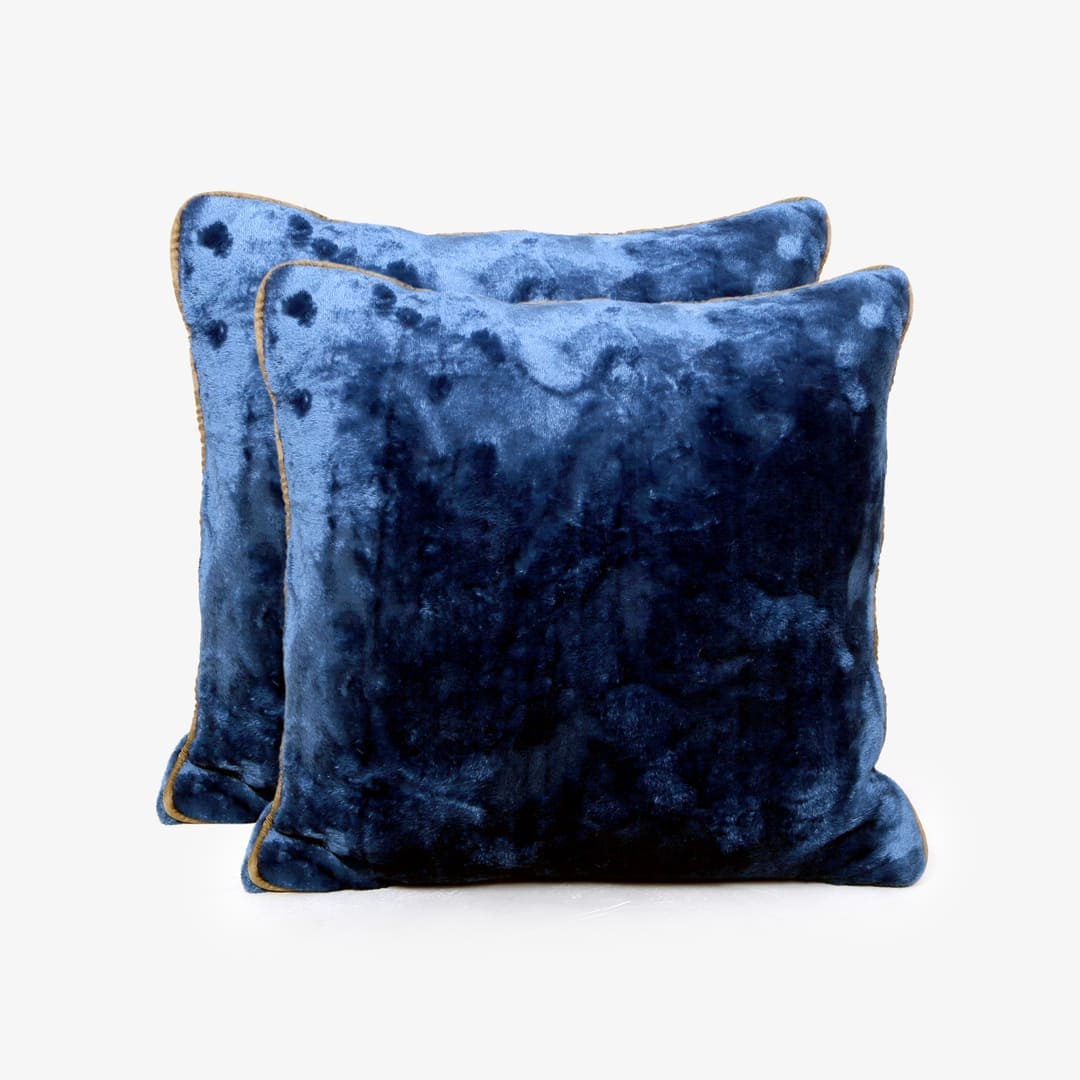 AC Blanket Cushion Covers-Set of 2 - Cobalt