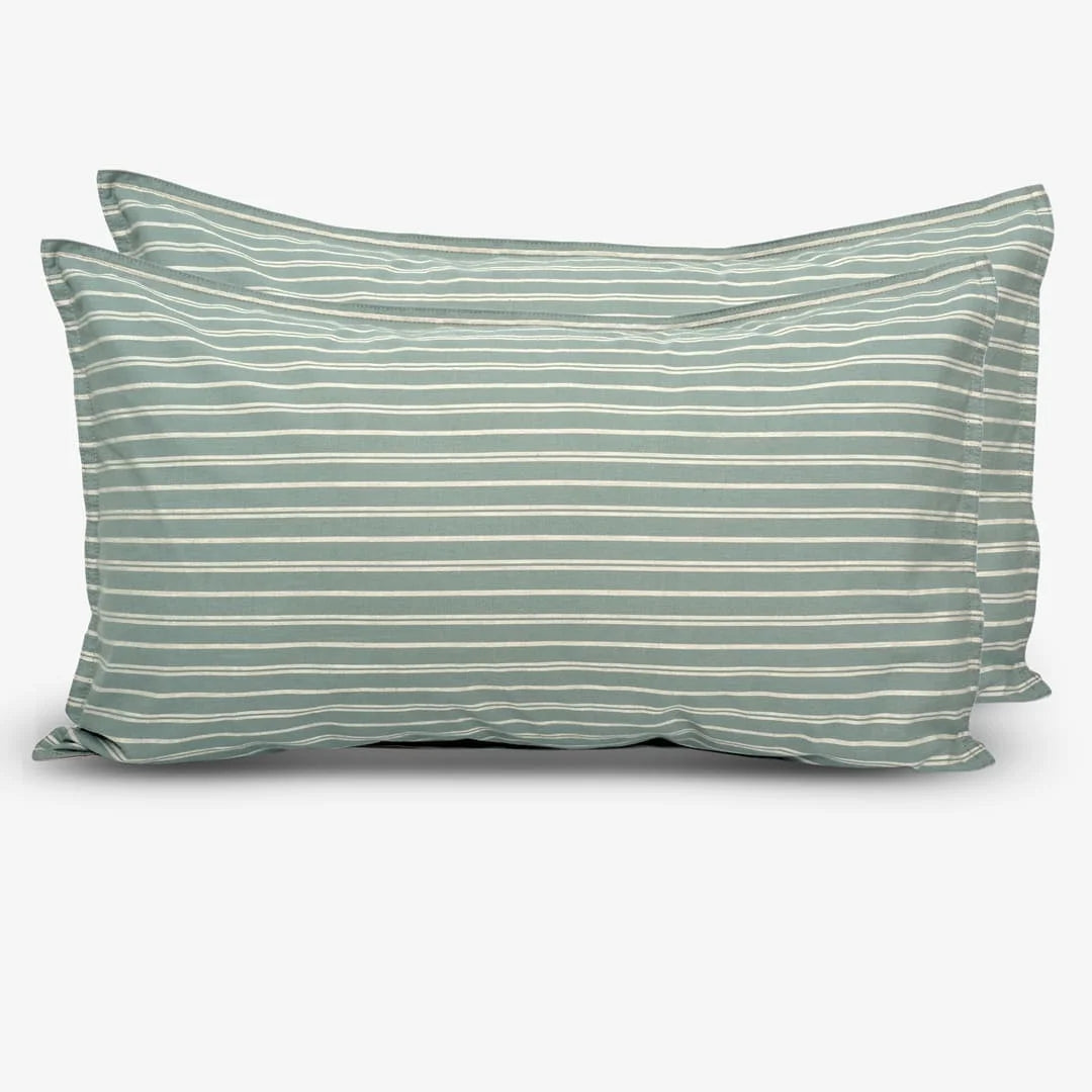 Linen Blend AC Comforter With 2 Pillow Cases and 1 Breakfast Pillow - Grove