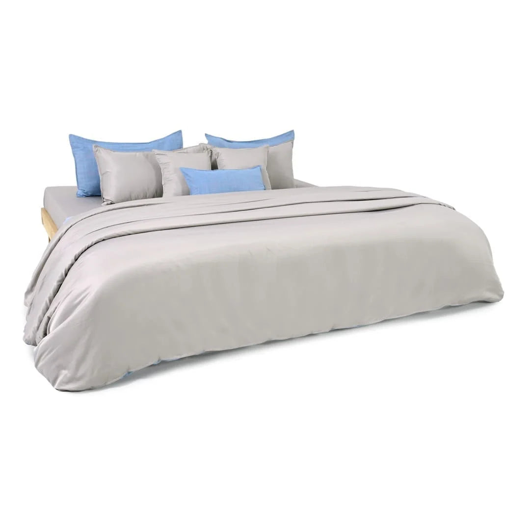 Linen Blend AC Comforter With 2 Pillow Cases and 1 Breakfast Pillow - Xavia