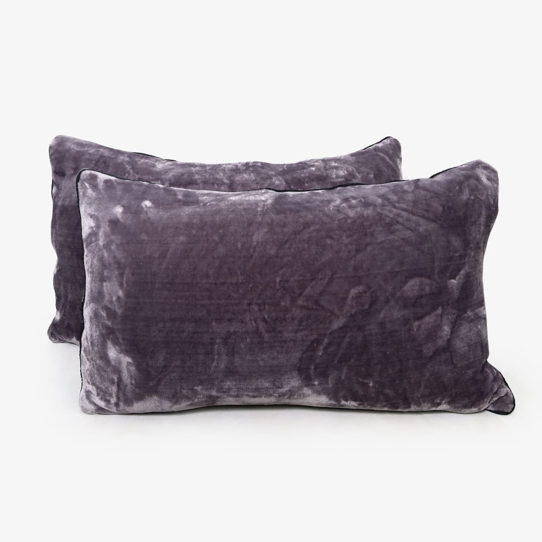 Premium Velvet Pillow Covers- Set Of 2 - Mauve