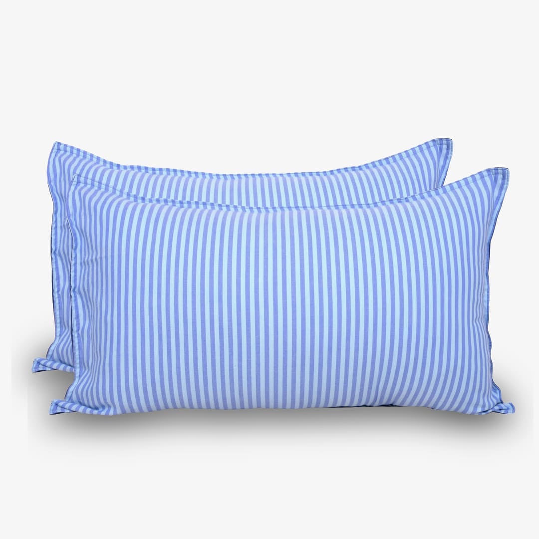 Zarf Linen Blend Bedding Set Of 9 - Sail