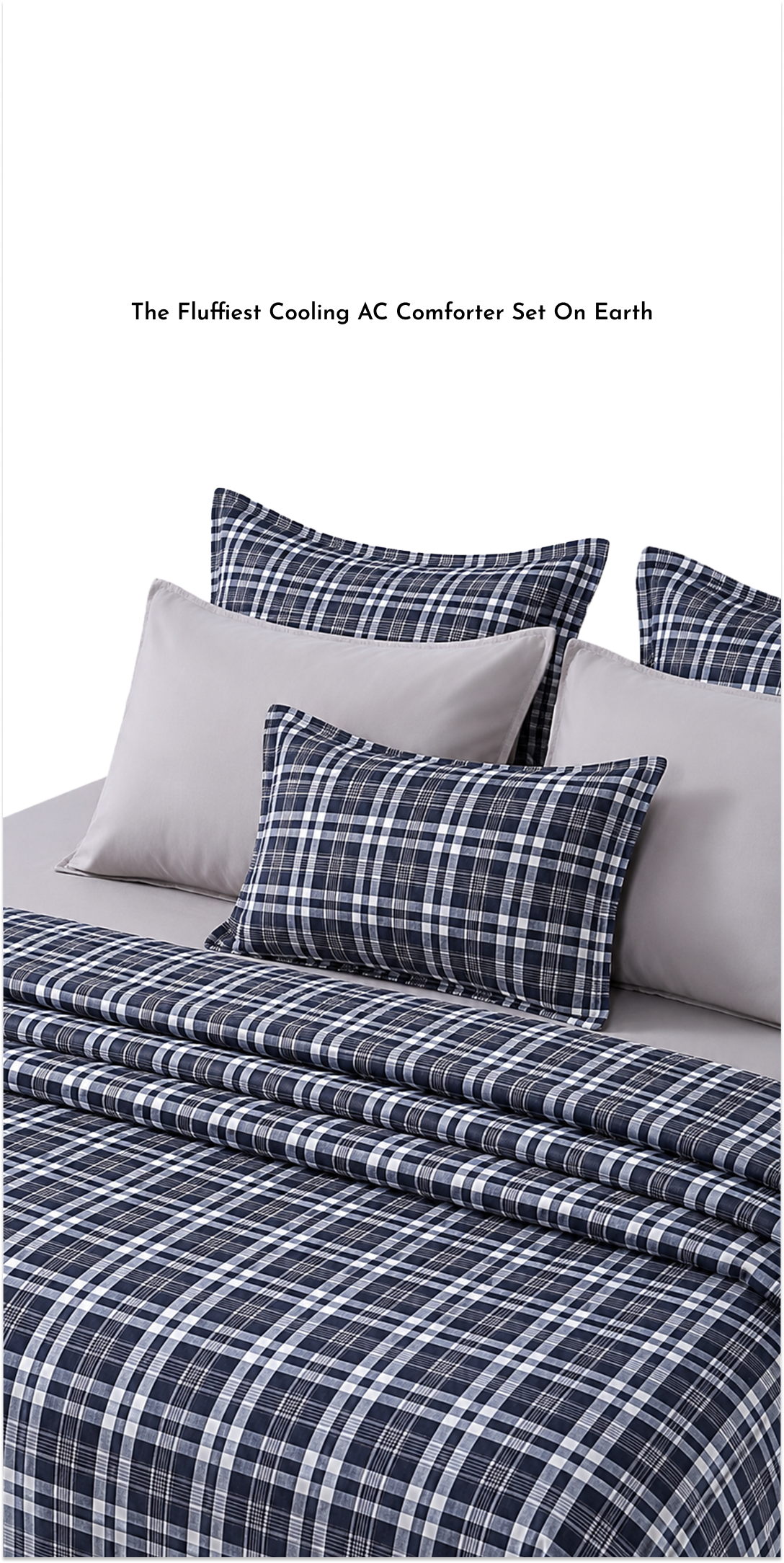 Linen Blend AC Comforter With 2 Pillow Cases and 1 Breakfast Pillow - Beaumont