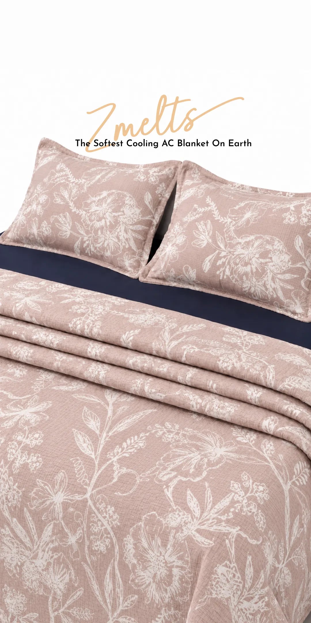 Zarf Plush Baby Size AC Blanket With One Pillow Cover - Candyfloss