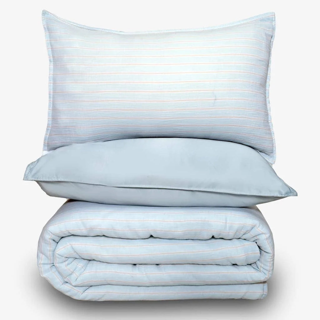 Linen Blend AC Comforter With 2 Pillow Cases and 1 Breakfast Pillow - Mirelle