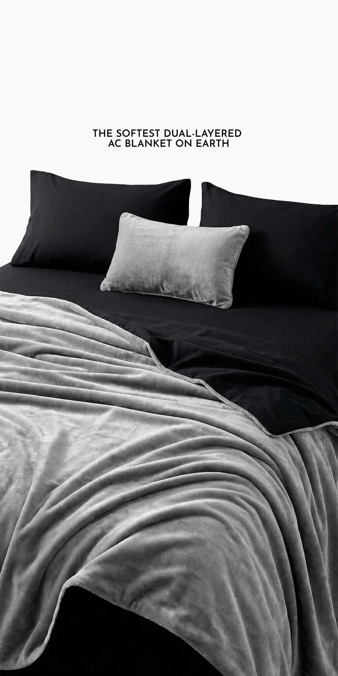 Zarf Premium AC Dohar for Single Bed Size With Two Pillow Covers & One Breakfast Cushion Cover - Greystone