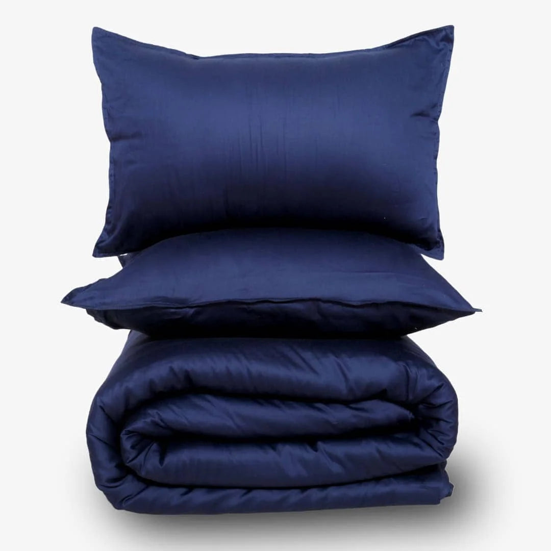 ZARF Egyptian Cotton Comforter For Single Size Bed With 2 Pillowcases & 2 Cushion Covers - Atlantic