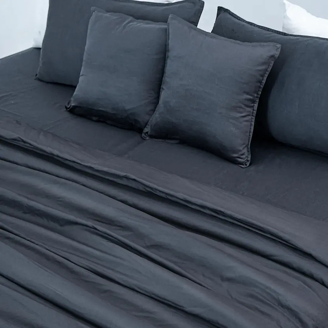 Zarf Egyptian Cotton Bedding Set Of 6 - Raven