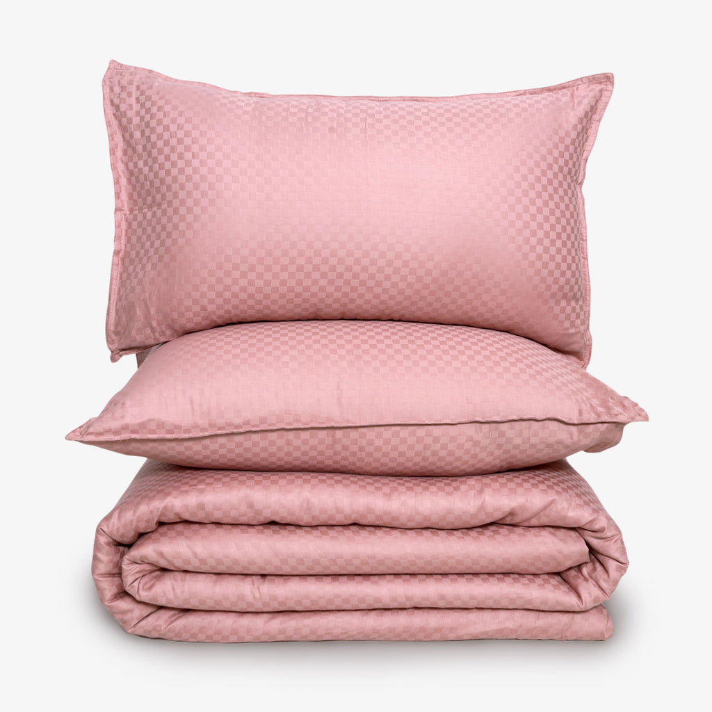 ZARF Egyptian Cotton Comforter With 2 Pillowcases & 2 Cushion Covers - Petal